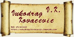 Vukodrag Kovačević vizit kartica